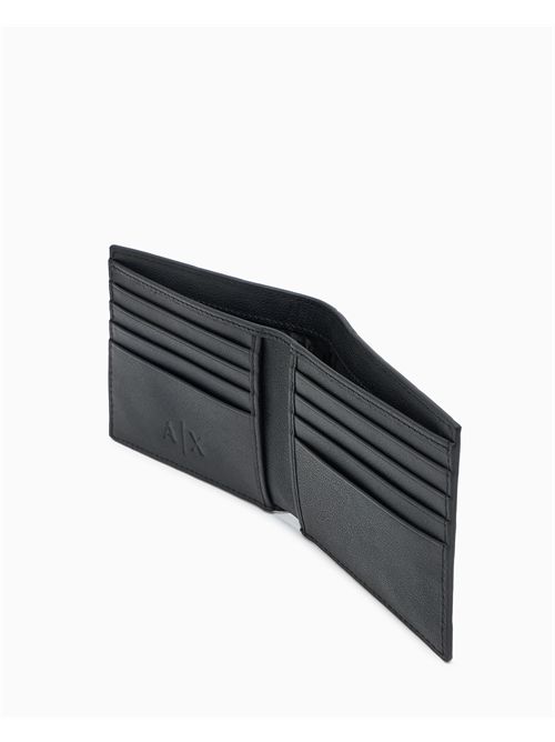 Portafoglio bifold in pelle con motivo goffrato ARMANI EXCHANGE | XM000168AF27287/UC001